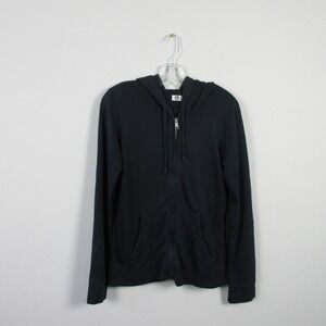 American Giant Full Zip Hoodie Women M Blue Cotton Blend Athletic Lounge 554